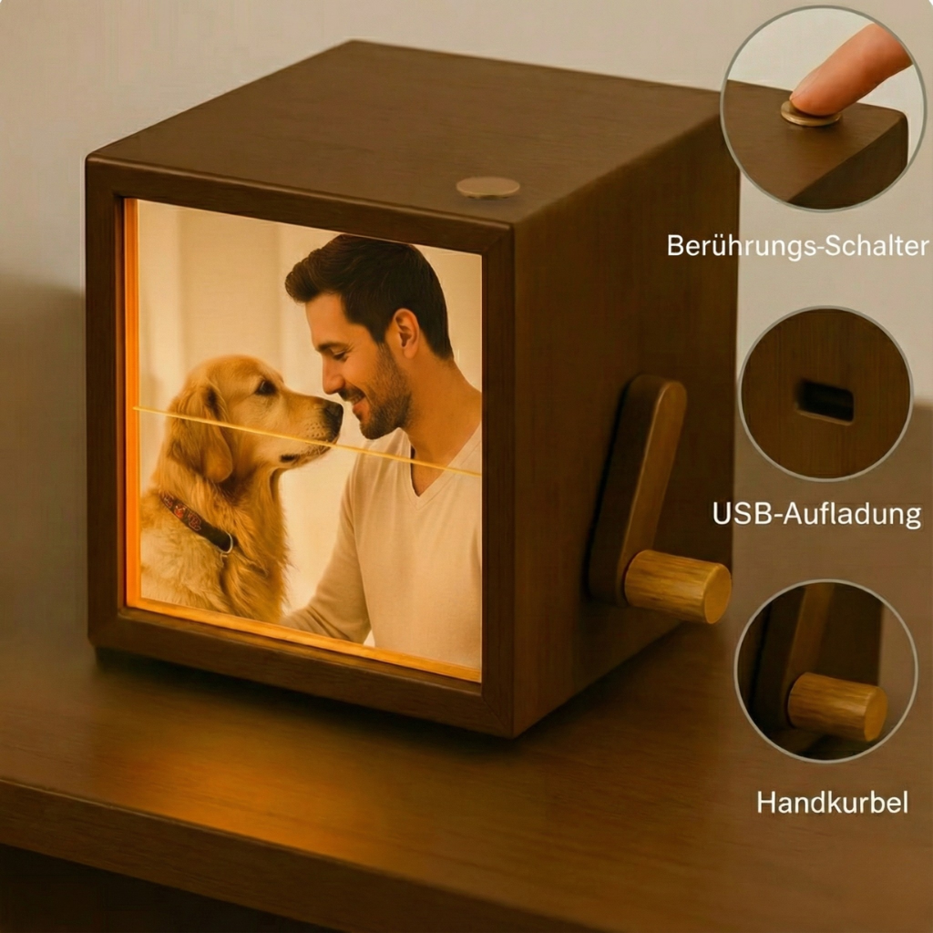Personalisierte Foto Box mit Licht
